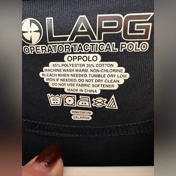LAPG Operator Tactical Polo Shirt Short Sleeve Collared Navy NWT - Picture 5 of 6